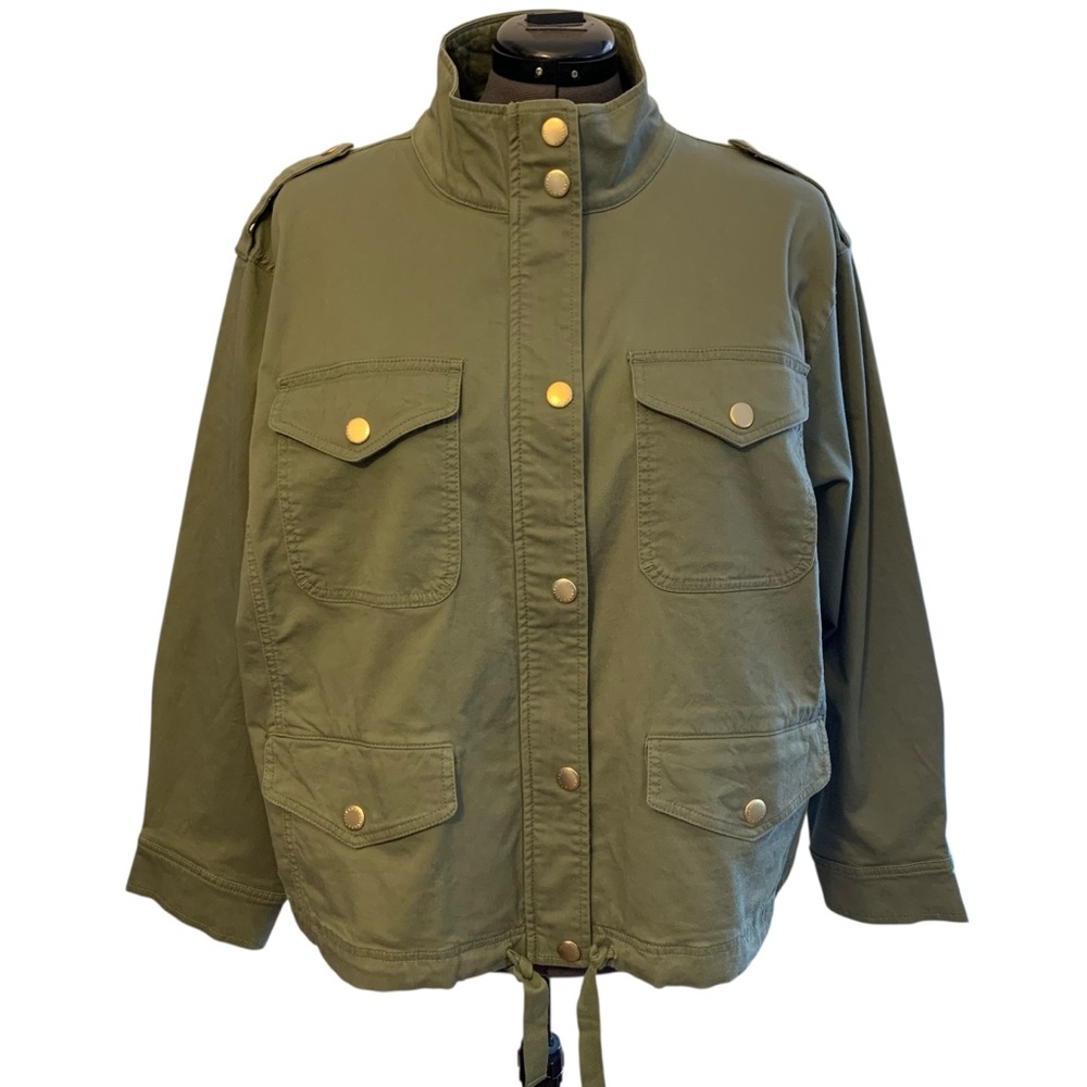 Talbot’s Women’s Jacket Green Twill Plus Size Size 2X